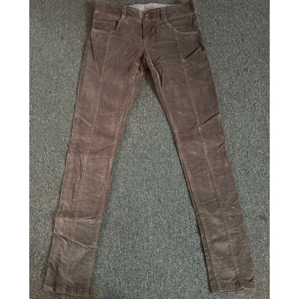 Athleta Solstice Velvet Pants Womens Size 2 Brown Slim Fit Skinny Stretch